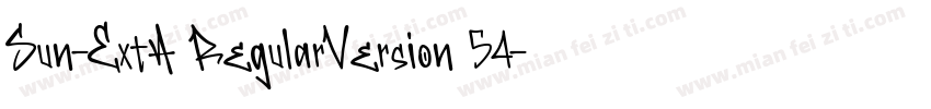 Sun-ExtA RegularVersion 54字体转换